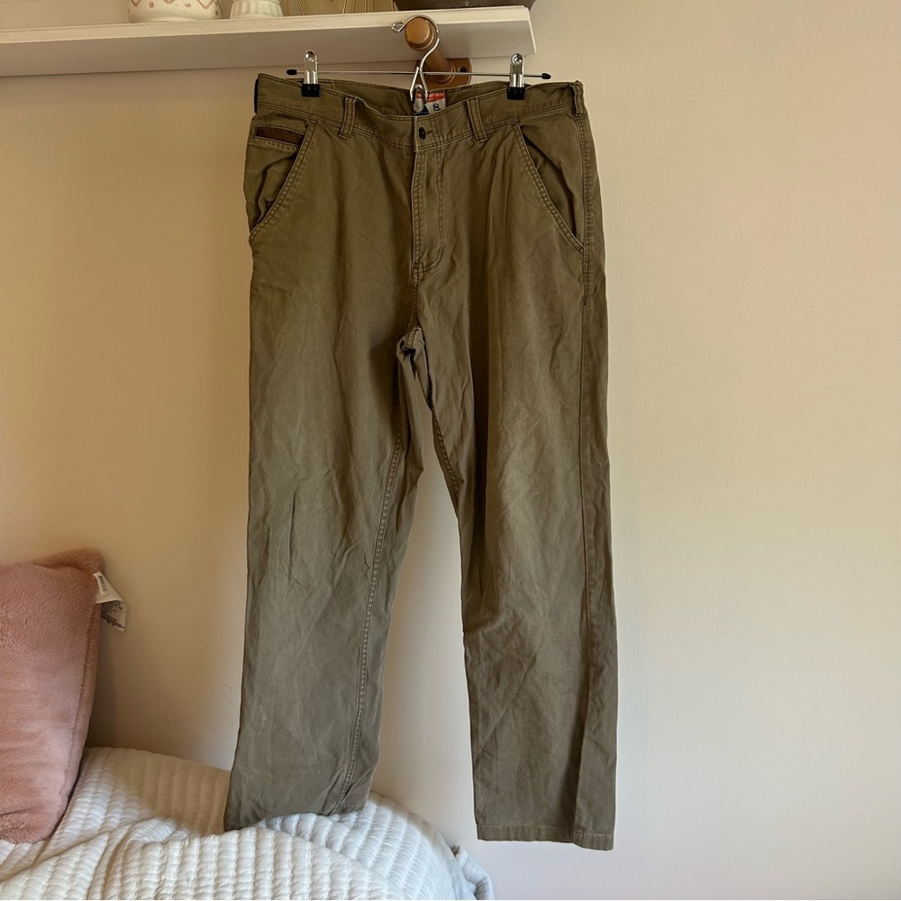 Southern tide RT-7 classic 5 pocket leather trim khaki pant men’s 34W x 34L‎
